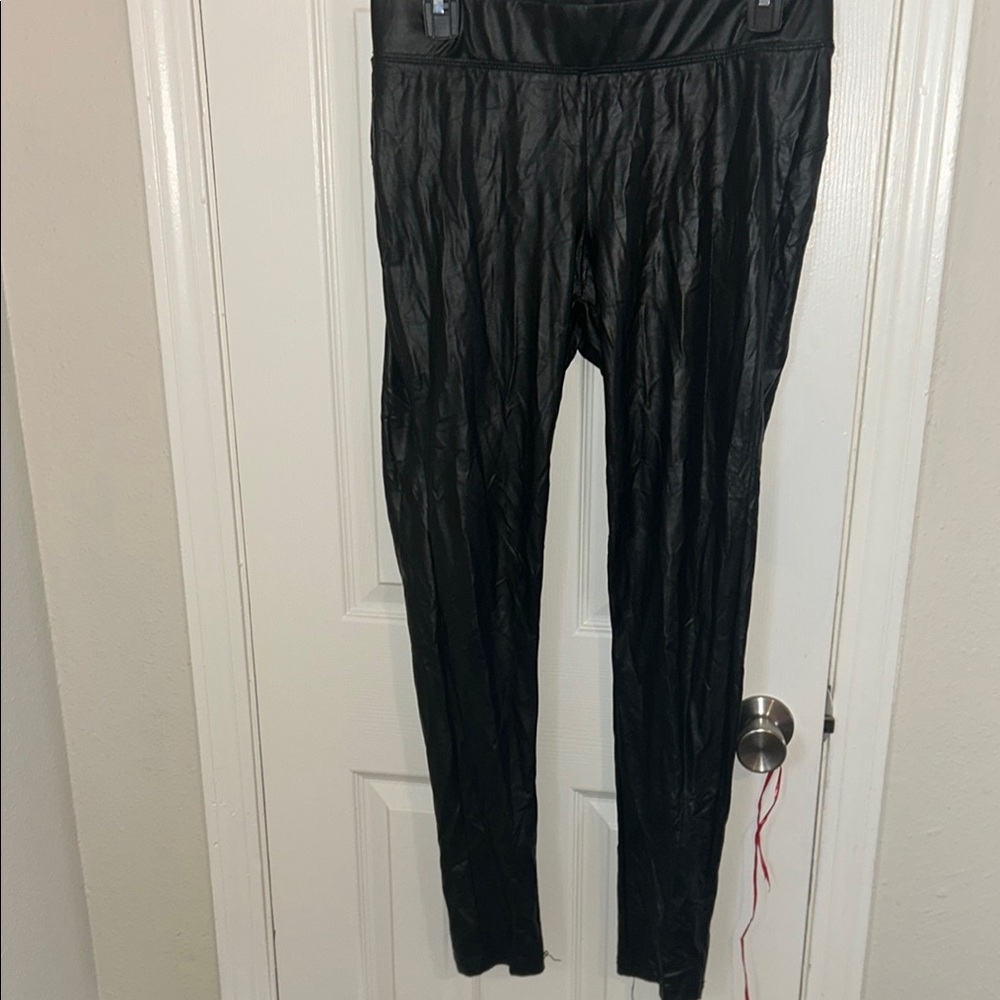 Black Crinkled Pants